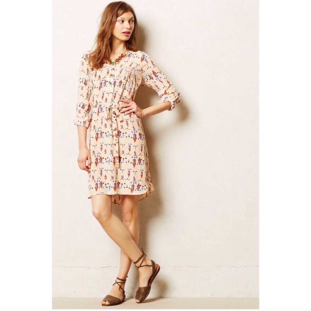 ANTHROPOLOGIE DOLAN AZTEC WANDERLUST DRESS S